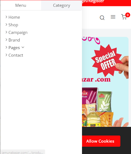 Android application Jamuna Bazar screenshort