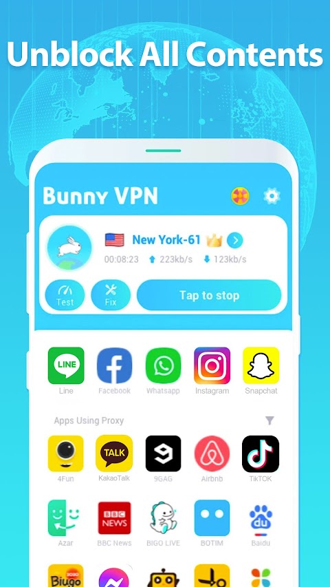 Bunny VPN プロキシ - 高速の無料VPNマスターのおすすめ画像5
