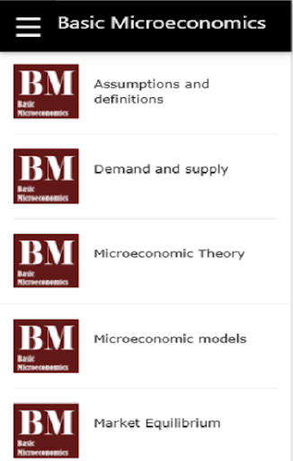 Android application Basic Microeconomics screenshort
