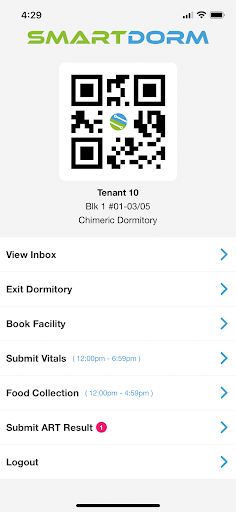 Android application Smartdorm screenshort