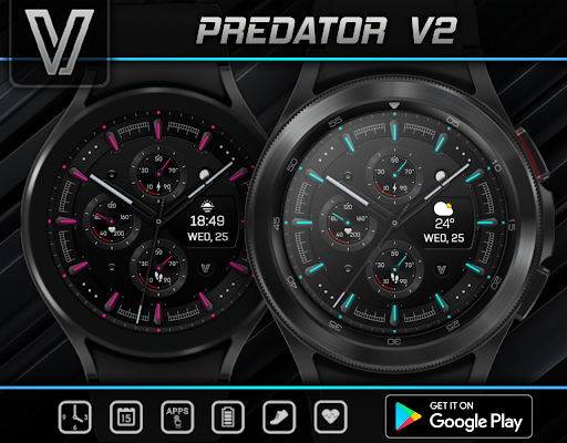 Android application PREDATOR V2 - modern analog WF screenshort