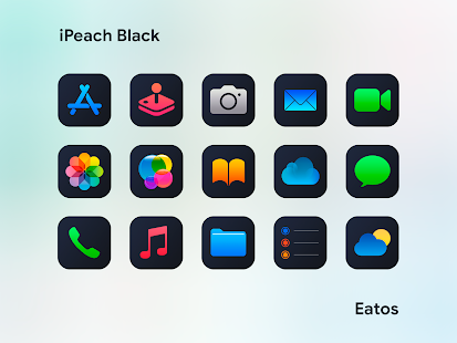 iPeach Black - Icon Pack Screenshot