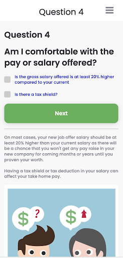 Android application Job Offer Checklist screenshort