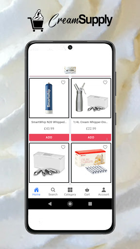 Android application CreamSupply screenshort