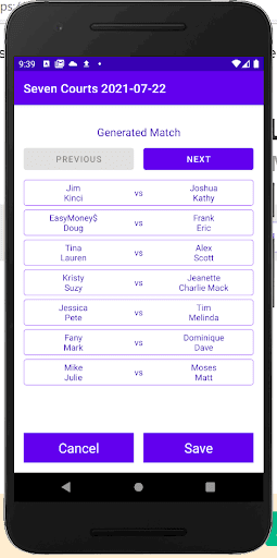 Android application Team Up Volleyball screenshort