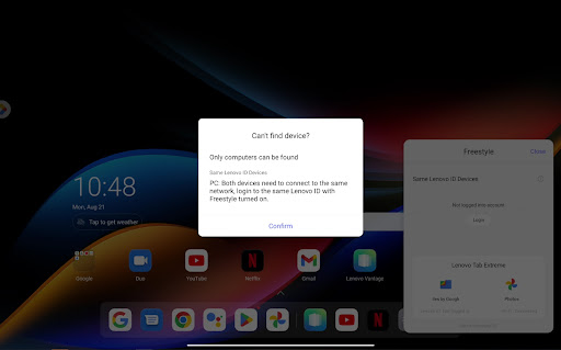 Screenshot of Lenovo Freestyle