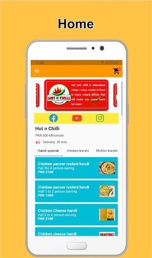Android application Hot n Chilli Blue Area screenshort