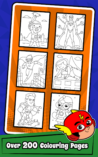 Superhero Coloring Book Game & Comics Drawing book apkpoly screenshots 3