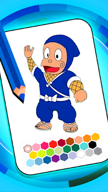#4. Ninja Hattori coloring hero (Android) By: 2GX