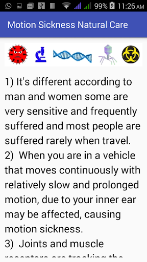 Motion Sickness Treatment Screen 2