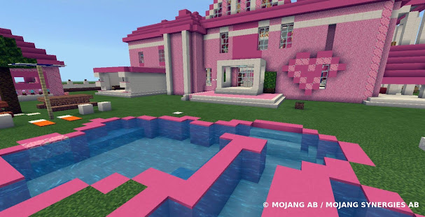 Pink house with furniture. Craft maps and mods 1.0.1 Screenshots 12