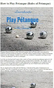 How to Play Boules (Petanque)