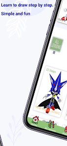 Captura de Pantalla 7 How to draw Sonic characters android