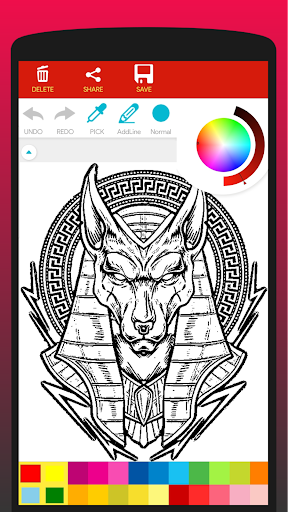 Android application Legend of Anubis Coloring Book screenshort