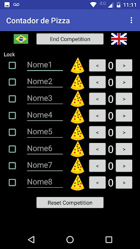 Android application Pizza Counter screenshort