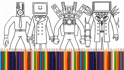 Skibidi Toilet Funny Coloring