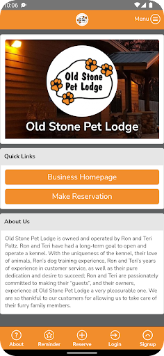 Android application Old Stone Pet Lodge screenshort