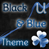 GO Launcher Theme Black & Blue icon