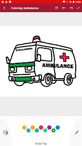 colorir ambulância de resgate