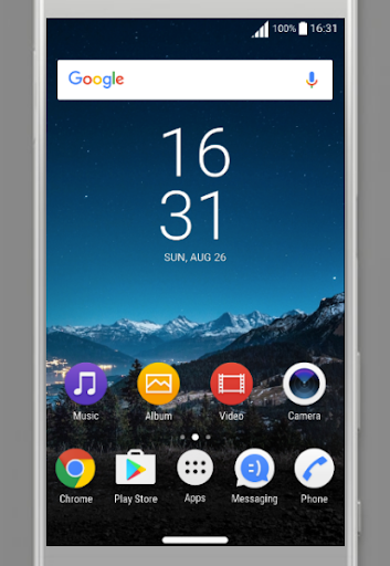 Android application Modern XZ Black Exceed - Theme screenshort