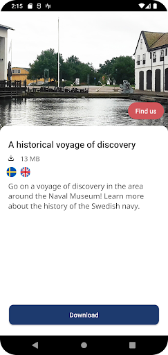 Android application Marinmuseum screenshort