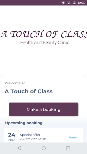 Android application A Touch of Class screenshort