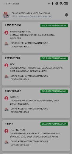 Android application BEAS Petugas Kota Bandung screenshort