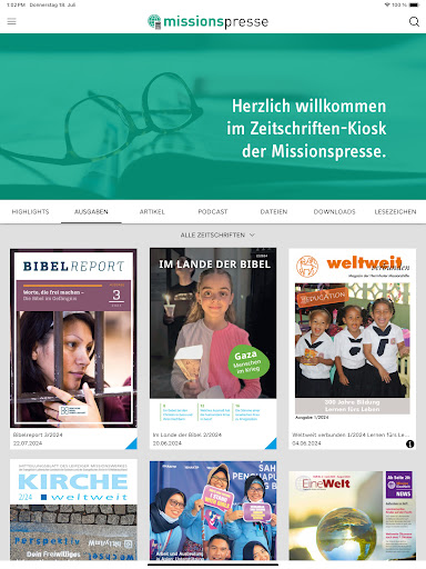 Android application Missionspresse screenshort