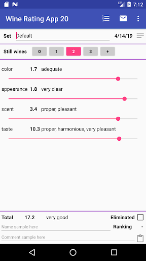 Android application Wine Rating App 20, rate wines screenshort