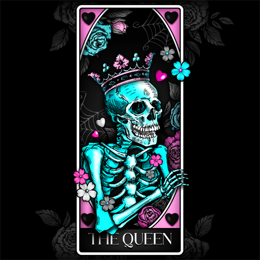 Skull Crown Pink - Wallpaper logo