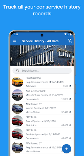 Android application My Car Service - Car Manage screenshort