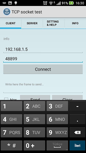 TCP Socket Screen 2