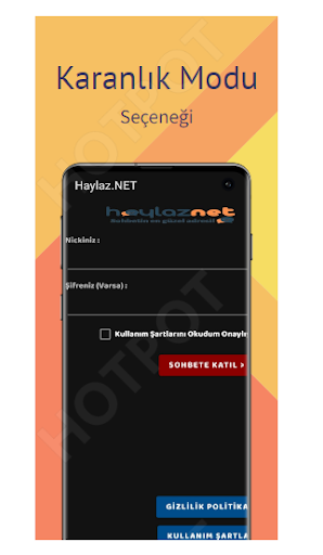 Android application Haylaz Sohbet Odaları screenshort