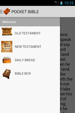 Android application POCKET BIBLE screenshort
