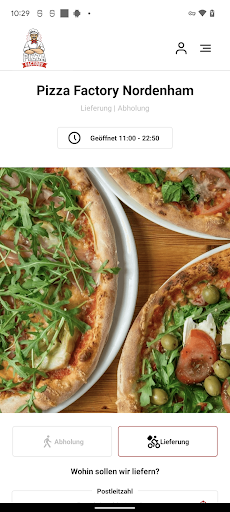 Android application Pizza Factory Lieferservice screenshort