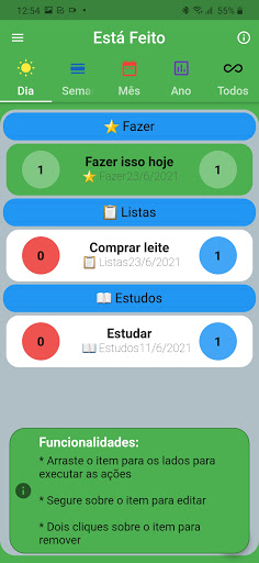 Android application Está Feito screenshort