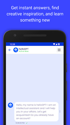 Android application helloGPT screenshort