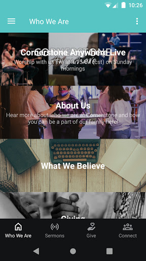 Android application Cornerstone Anywhere screenshort