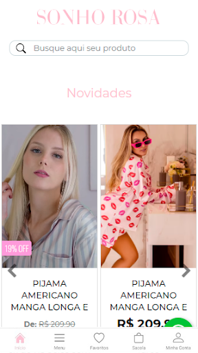 Android application Sonho Rosa screenshort