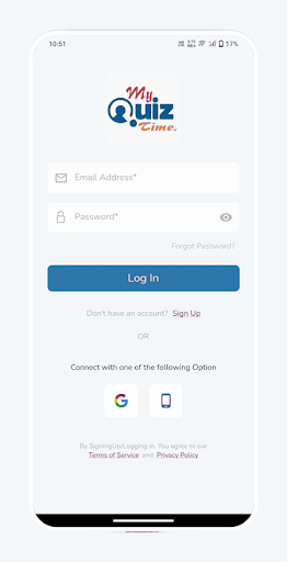 Android application My Quiz Time screenshort