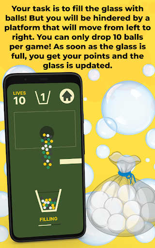 Android application Balls In Glass screenshort