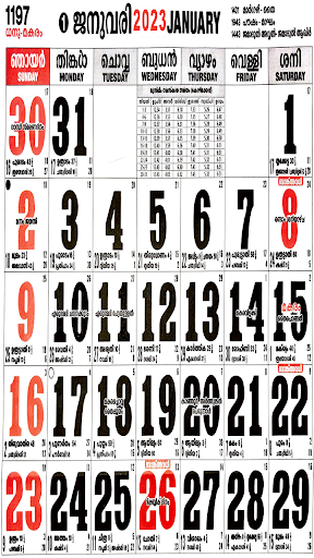 Malayalam Calendar Mini 2024 Screen 3
