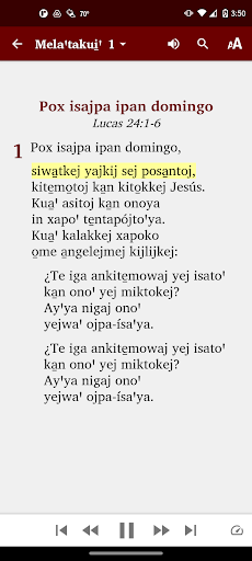 Android application Cantos en Náhuatl de Mecayapan screenshort