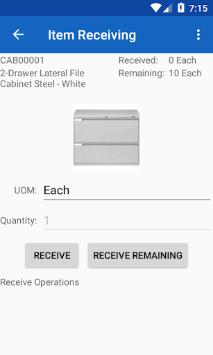 OzLink™ Mobile Warehouse Screen 2