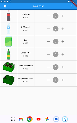 Android application Dutch Beverage Deposit screenshort