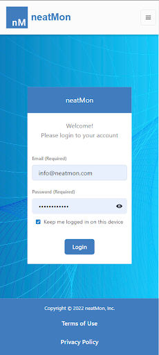 Android application neatMon Hub screenshort