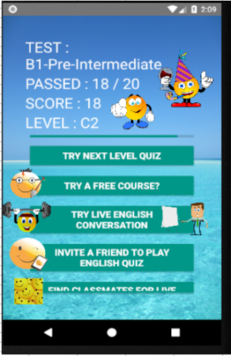 English Quiz and live Conversa Screen 3