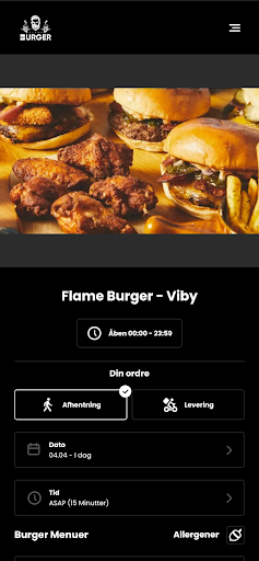 Android application Flame Burger screenshort