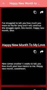 Happy New Month To My Love
