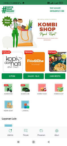 Android application KOMBI PASAMAN screenshort